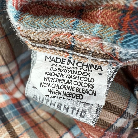 ROCAWEAR Oxford Button Up Shirt Men's XL Long Sleeve Western Cowboy READ - Picture 14 of 16